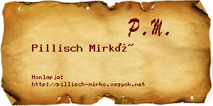 Pillisch Mirkó névjegykártya
